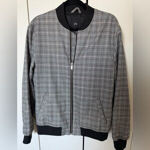 River Island Black and Gray Plaid Jacket